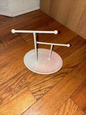 Umbra White Two-Tier Jewelry Holder with Tray